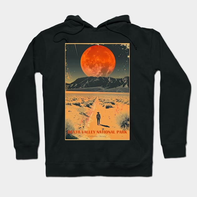 Death Valley National Park Vintage Travel  Poster Hoodie by GreenMary Design